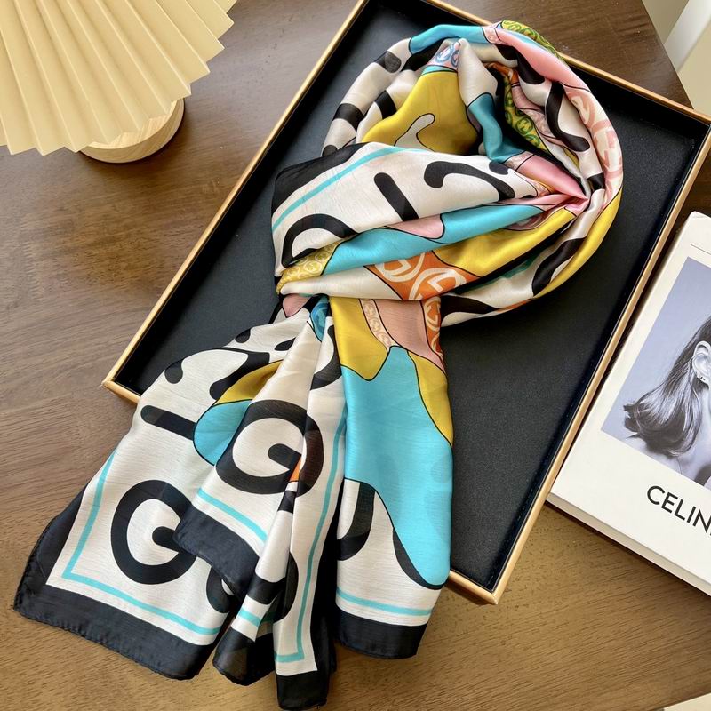 Gucci silk scarf 90-180cm  E14 (18)